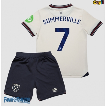 West Ham United Crysencio Summerville #7 Echipament de Fotbal Replică 2025-26 Copii Deplasare (+ Șorturi)